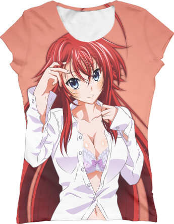 Women's T-Shirt 3D - Rias Gremory - Mfest