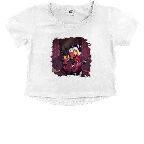 Kids' Premium Cropped T-Shirt - Helluva Boss - Mfest