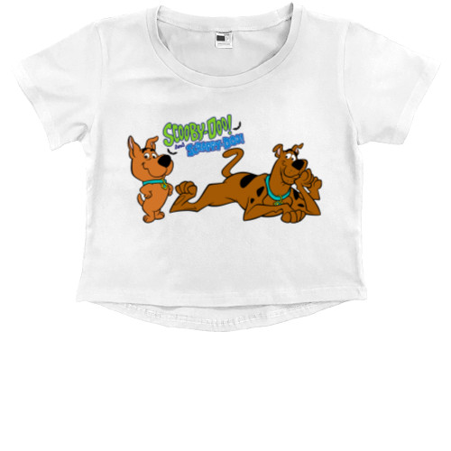 Kids' Premium Cropped T-Shirt - Скуби-Ду и Скраппи-Ду - Mfest