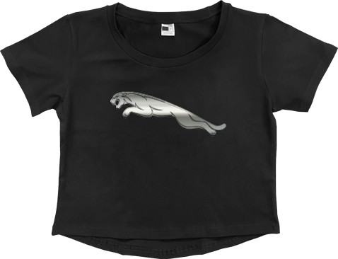 Women's Cropped Premium T-Shirt - Jaguar 3 - Mfest