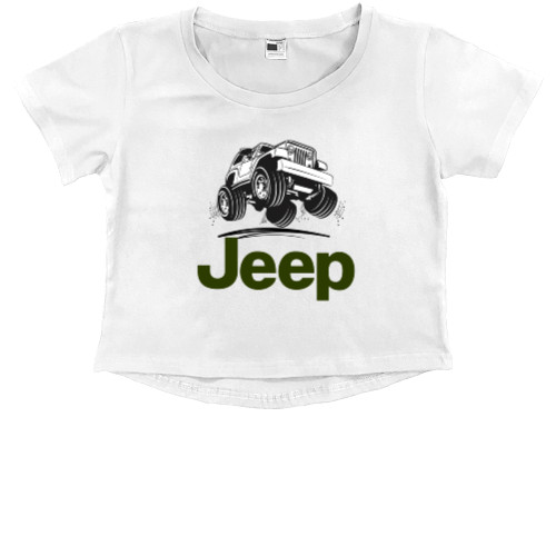 Kids' Premium Cropped T-Shirt - Jeep 2 - Mfest