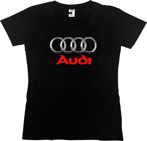 Футболка Премиум Женская - AUDI LOGO - Mfest