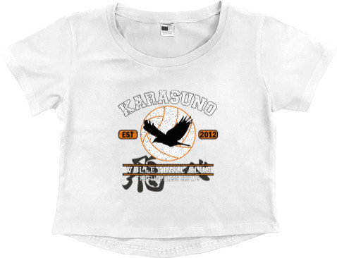 Women's Cropped Premium T-Shirt - Karasuno volleyball team - Mfest