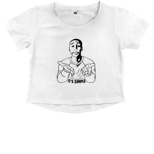 Kids' Premium Cropped T-Shirt - Khaby Lame - Mfest