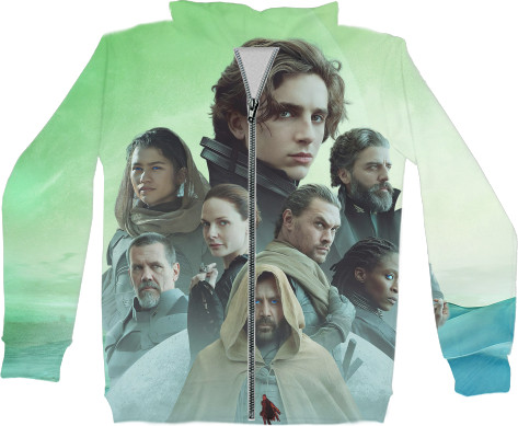 Unisex Zip-through Hoodie 3D - Denis Villeneuve's Dune - Mfest