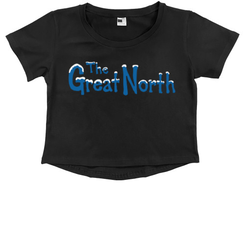 Kids' Premium Cropped T-Shirt - The Great North лого - Mfest