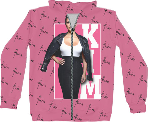 Unisex Zip-through Hoodie 3D - Ким Кардашьян - Mfest