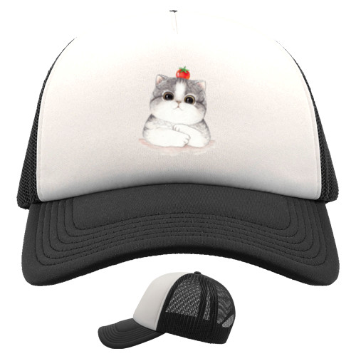 Trucker Cap - Котик с помидором - Mfest