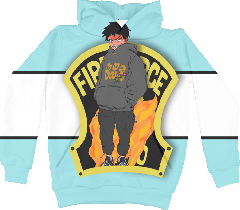 Kids' Hoodie 3D - Shinra Kusakabe - Mfest