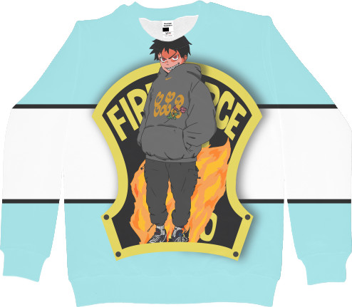 Fire Force / Пламенная бригада пожарных - Women's Sweatshirt 3D - Shinra Kusakabe - Mfest