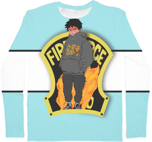 Men's Longsleeve Shirt 3D - Shinra Kusakabe - Mfest