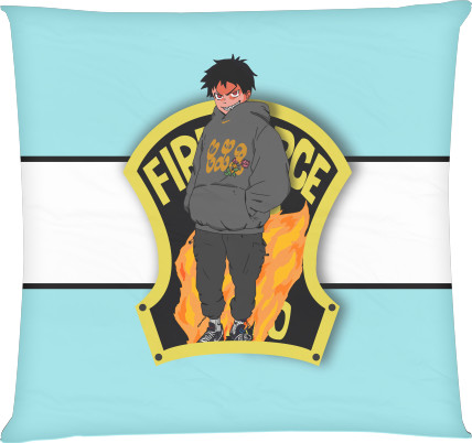 Square Throw Pillow - Shinra Kusakabe - Mfest