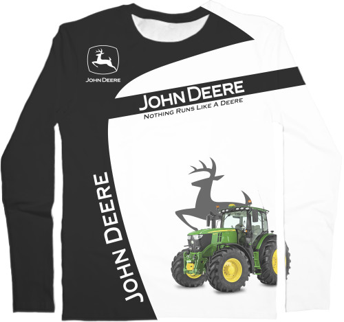 Футболка з Довгим Рукавом Чоловіча 3D - John deere - Mfest