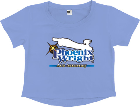 Women's Cropped Premium T-Shirt - Phoenix Wright: Ace Attorney Trilogy - Mfest