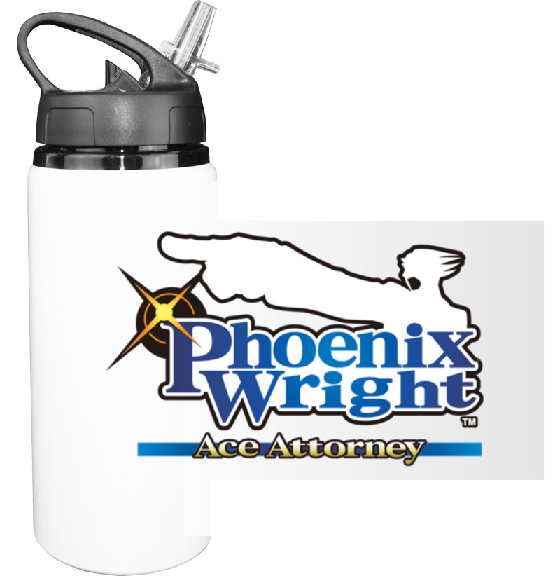 Sport Water Bottle - Phoenix Wright: Ace Attorney Trilogy - Mfest