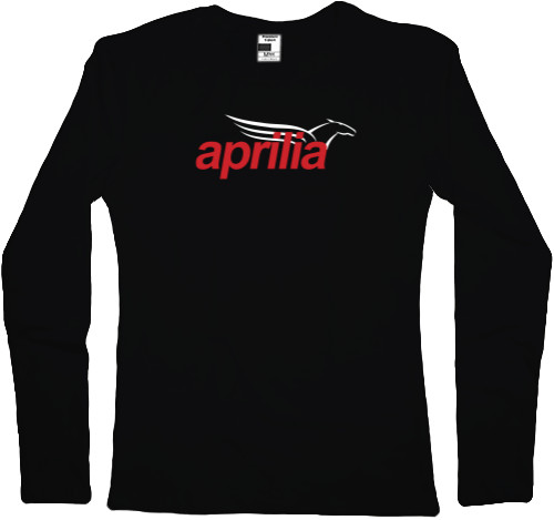 Футболка з Довгим Рукавом Жіноча - Aprilia Logo - Mfest