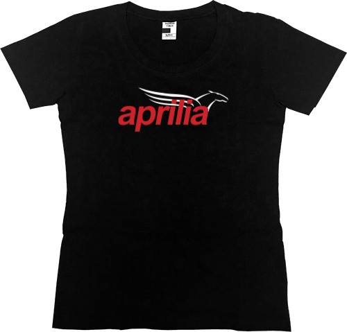 Футболка Премиум Женская - Aprilia Logo - Mfest