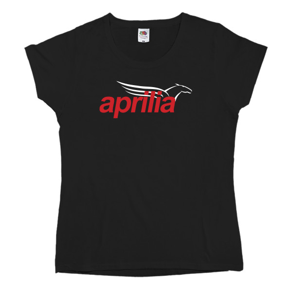 Футболка Классика Женская Fruit of the loom - Aprilia Logo - Mfest