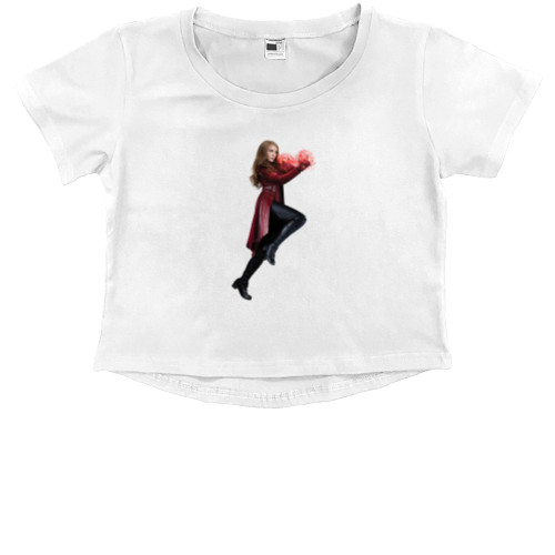 Kids' Premium Cropped T-Shirt - Scarlet Witch - Mfest