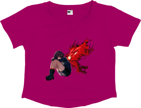 Women's Cropped Premium T-Shirt - Touka Kirishima - Mfest