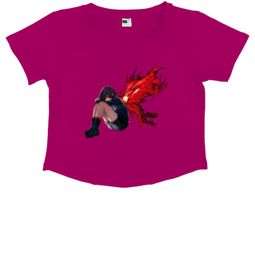 Kids' Premium Cropped T-Shirt - Touka Kirishima - Mfest