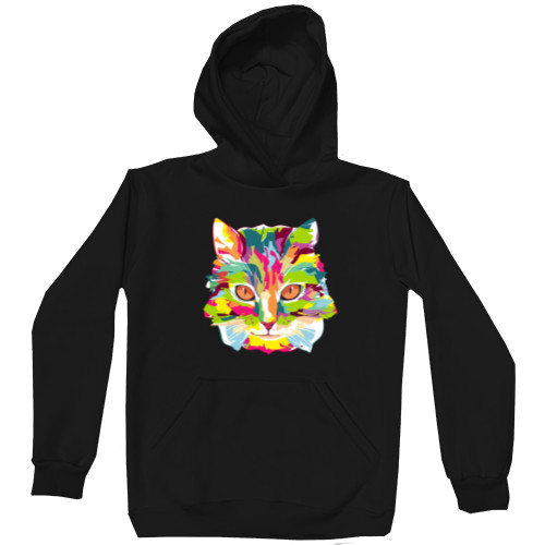 Unisex Hoodie - Красочный кот на поп-арт стиле - Mfest