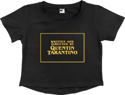 Women's Cropped Premium T-Shirt - Written and directed by quentin tarantino - Mfest