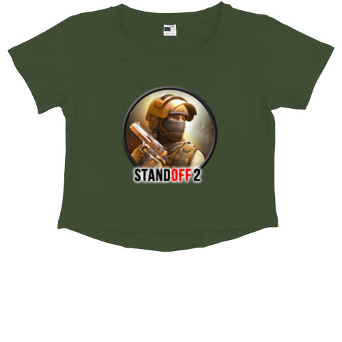 Kids' Premium Cropped T-Shirt - Standoff 2 - Mfest