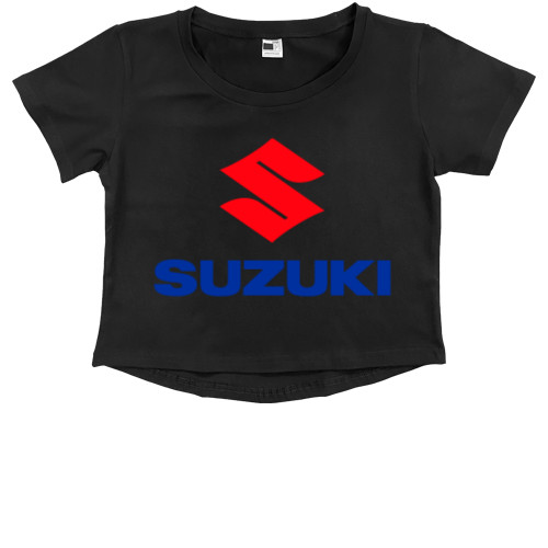 Kids' Premium Cropped T-Shirt - SUZUKI - LOGO 1 - Mfest