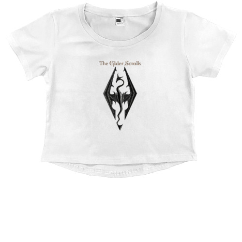 Kids' Premium Cropped T-Shirt - The Elder Scrolls - Mfest