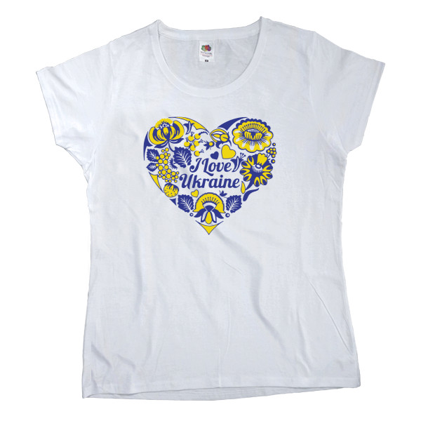 Women's T-shirt Fruit of the loom - I love ukraine 2 - Mfest