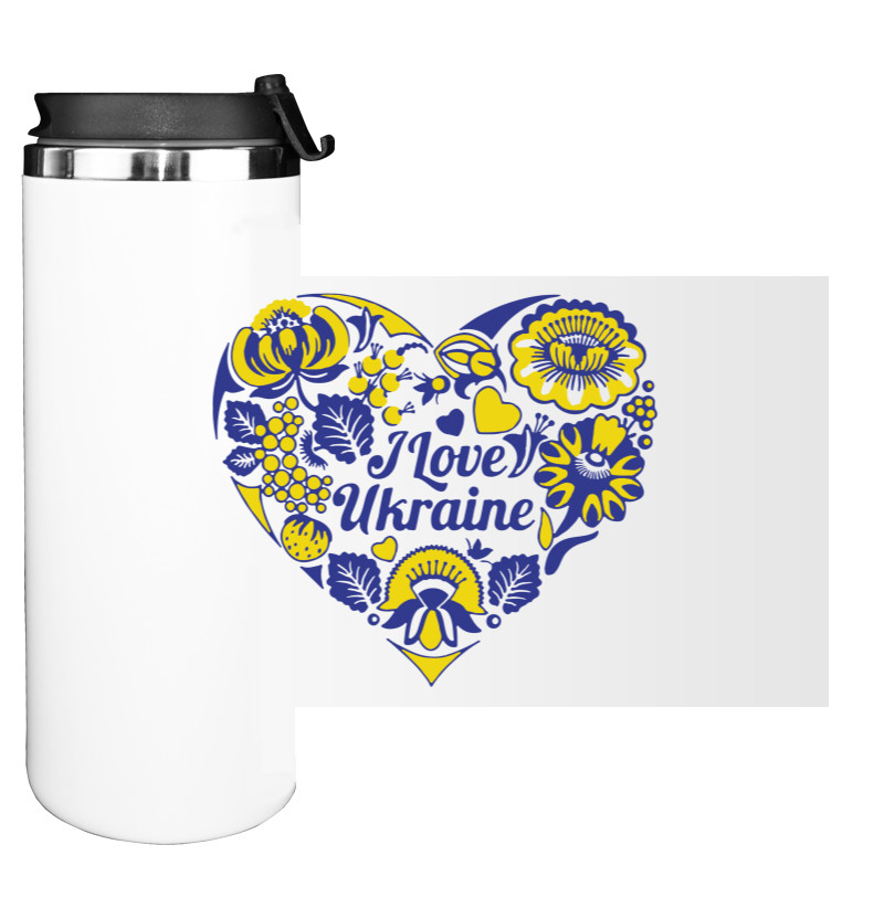 Water Bottle on Tumbler - I love ukraine 2 - Mfest