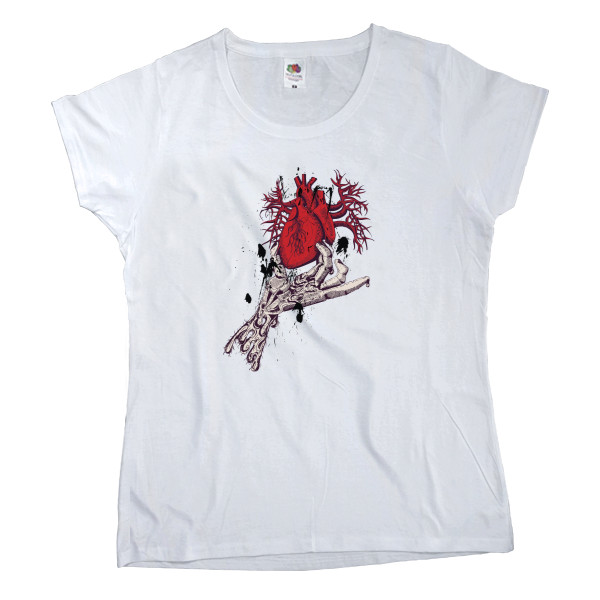 Women's T-shirt Fruit of the loom - Рука с сердцем - Mfest