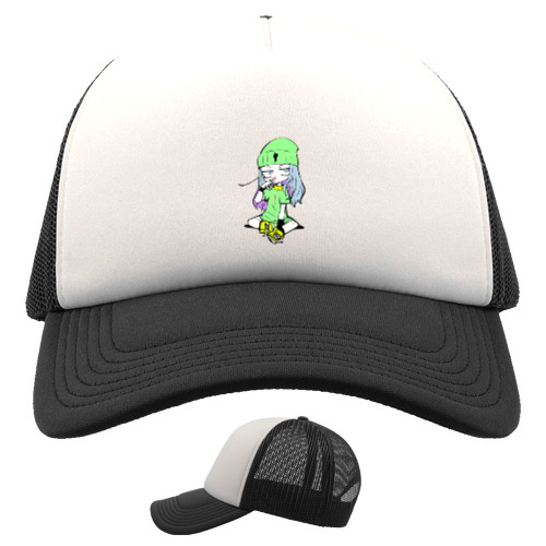 Kids' Trucker Cap - Billie Eilish chibi - Mfest