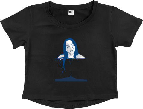 Women's Cropped Premium T-Shirt - Billie Eilish cry - Mfest