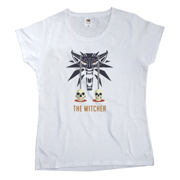 Women's T-shirt Fruit of the loom - Ведьмак мечи - Mfest