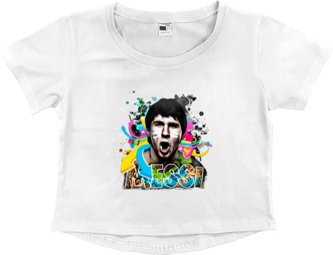 Women's Cropped Premium T-Shirt - Messi - Mfest