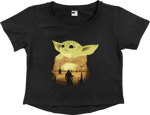 Кроп - топ Преміум Жіночий - BABY YODA Art 3 - Mfest