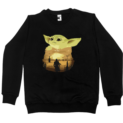 Свитшот Премиум Мужской - BABY YODA Art 3 - Mfest