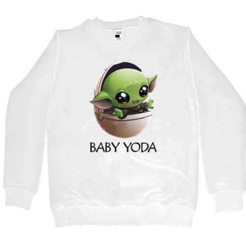 Свитшот Премиум Мужской - Baby yoda Art - Mfest