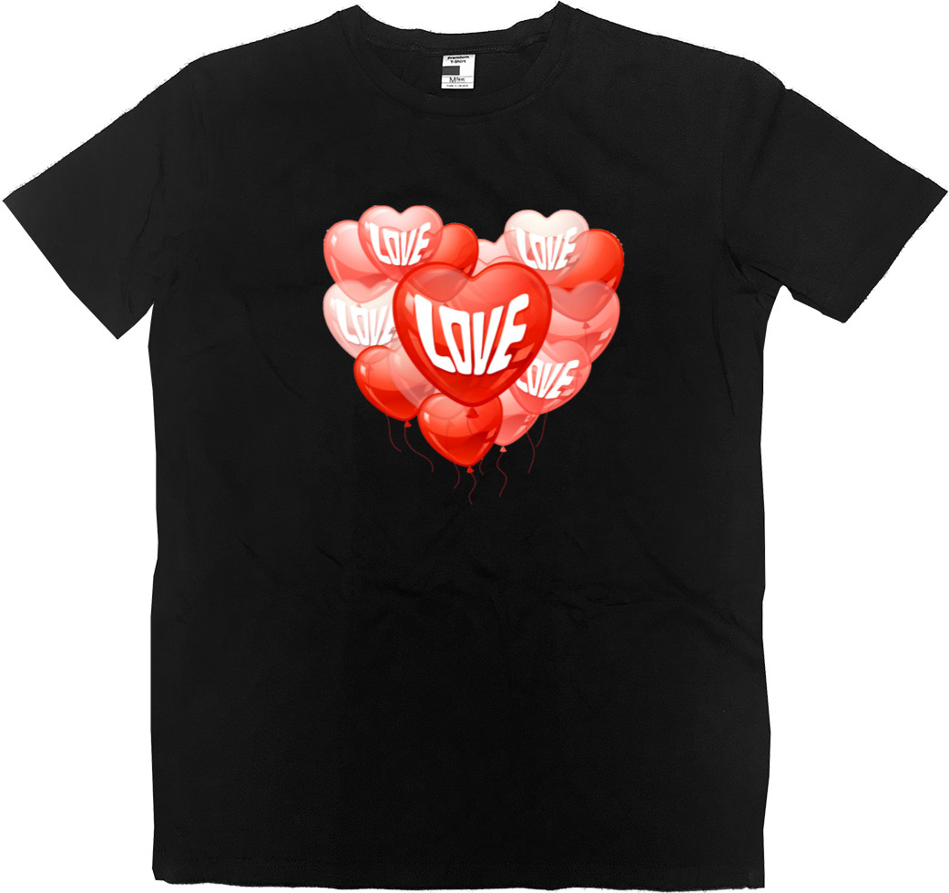 Men’s Premium T-Shirt - Love Воздушные шарики - Mfest