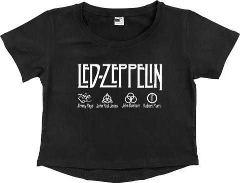 Women's Cropped Premium T-Shirt - Led Zeppelin 1 - Mfest