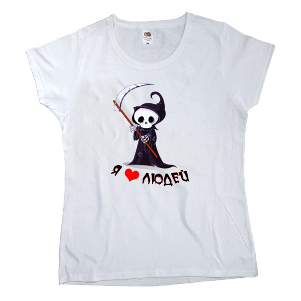 Women's T-shirt Fruit of the loom - Я люблю людей - Mfest