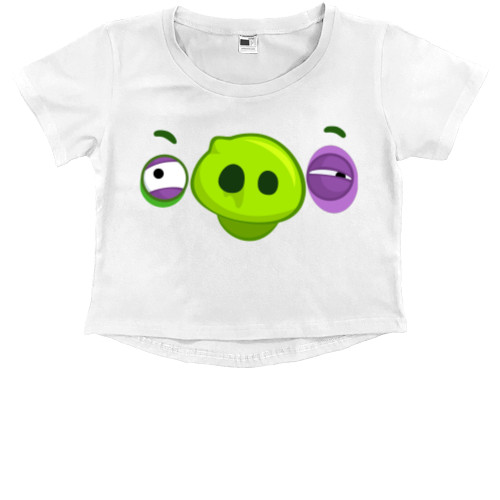 Kids' Premium Cropped T-Shirt - Angry Birds 4 - Mfest