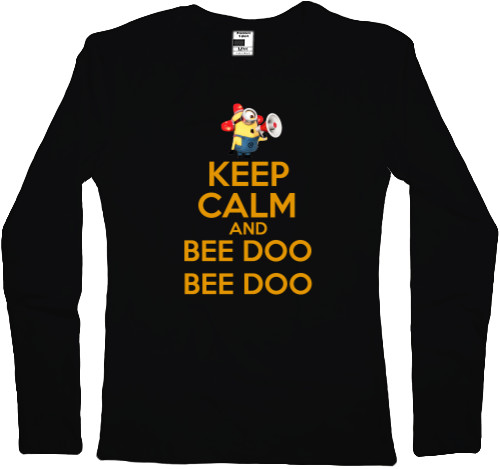 Футболка з Довгим Рукавом Жіноча - Keep calm and bee doo - Mfest