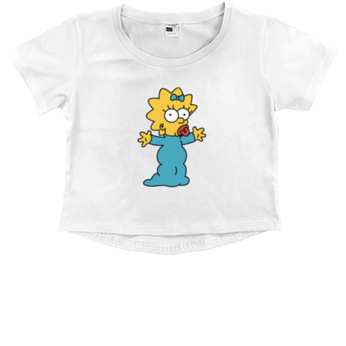 Simpson - Kids' Premium Cropped T-Shirt - Maggie Simpson 3 - Mfest