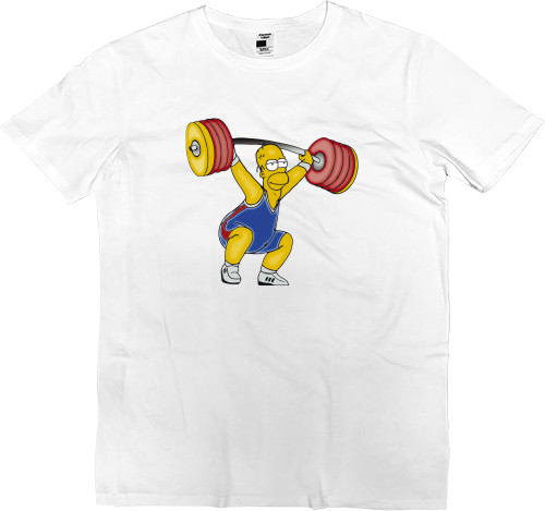 Men’s Premium T-Shirt - Homer со штангой - Mfest