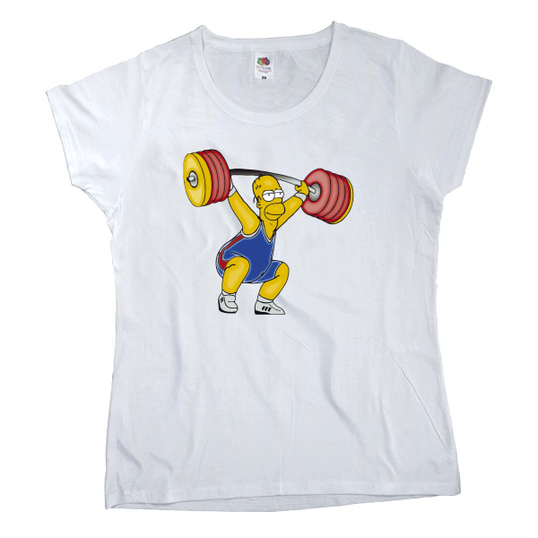 Women's T-shirt Fruit of the loom - Homer со штангой - Mfest