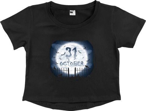 Women's Cropped Premium T-Shirt - Halloween 14 - Mfest