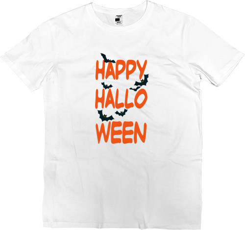 Men’s Premium T-Shirt - Happy Halloween Bats - Mfest